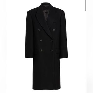 NWT WARDROBE.NYC X Hailey Bieber double-breasted wool coat